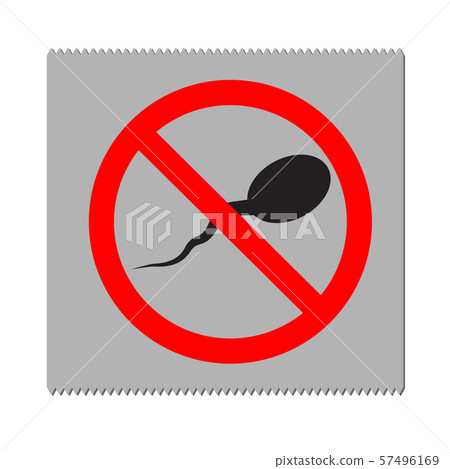 Spermicide Condom icon on white background. flat style. Spermicide Condom icon for your web site design, logo, app, UI. Spermicide symbol. 57496169