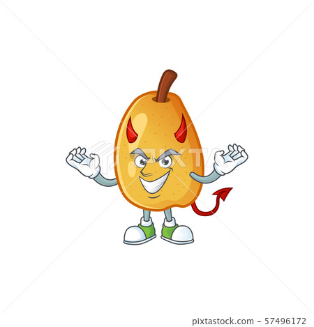 Devil ripe fragrant pear fruit cartoon character Devil ripe fragrant pear fruit cartoon character 57496172