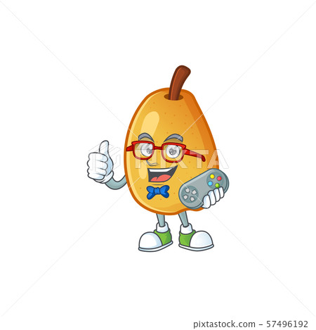 Gamer ripe fragrant pear fruit cartoon character Gamer ripe fragrant pear fruit cartoon character 57496192
