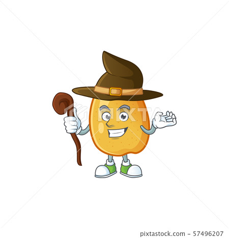 Witch ripe fragrant pear fruit cartoon character Witch ripe fragrant pear fruit cartoon character 57496207