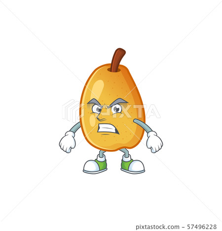 Scream sweet fragrant pear cartoon on white background Scream sweet fragrant pear cartoon on white background 57496228