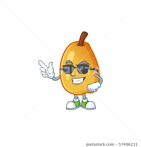 Super cool sweet fragrant pear cartoon on white background Super cool sweet fragrant pear cartoon on white background 57496231