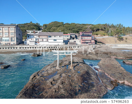 Ibaraki Prefecture Oarai Coast Seaside Torii at Sakuma Shrine Ibaraki Prefecture Oarai Coast Seaside Torii at Sakuma Shrine 57496263