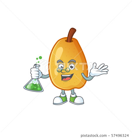 Professor sweet fragrant pear cartoon on white background Professor sweet fragrant pear cartoon on white background 57496324