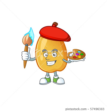 Painter fragrant pear in cartoon character style Painter fragrant pear in cartoon character style 57496383