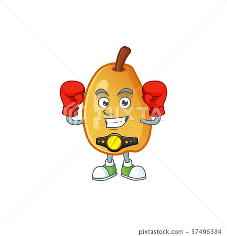 Boxing fragrant pear in cartoon character style 57496384