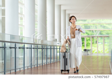 Businesswoman middle woman airport business image 57497987