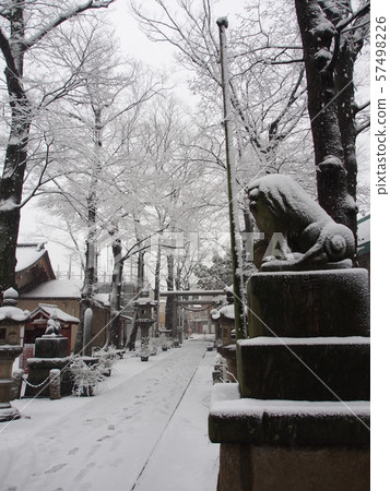 Hie Shrine雪場面在中原區,川崎市 Hie Shrine雪場面在中原區,川崎市 57498226
