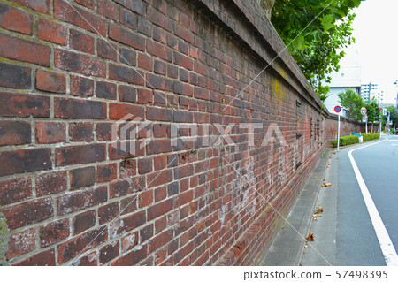 A brick wall (former Senju-ryo brick wall) in Minamisenju, Arakawa-ku 57498395