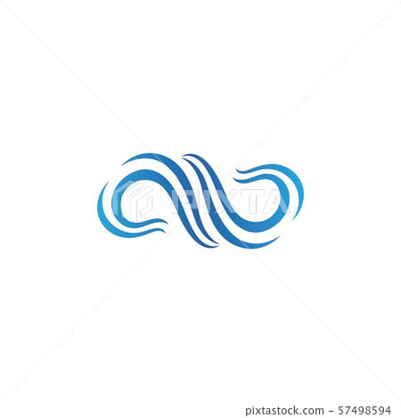 Water Wave symbol and icon Logo Template Water Wave symbol and icon Logo Template 57498594
