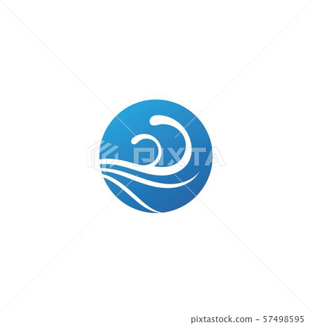 Water Wave symbol and icon Logo Template Water Wave symbol and icon Logo Template 57498595