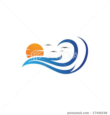 Water Wave symbol and icon Logo Template Water Wave symbol and icon Logo Template 57498596