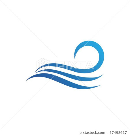 Water Wave symbol and icon Logo Template 57498617