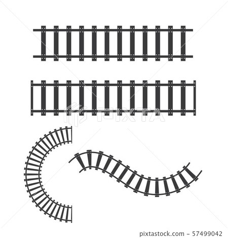 Train tracks vector icon design 57499042