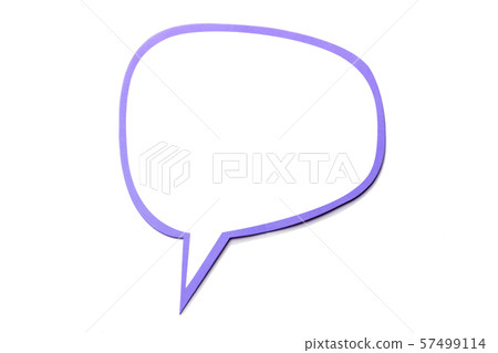 Speech bubble as a cloud with violet border 57499114