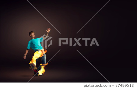 Teenager boy on skate Teenager boy on skate 57499518