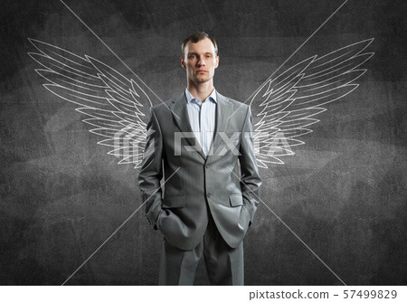 Businessman with wings 57499829