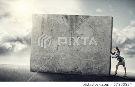 Blank concrete banner Blank concrete banner 57500534