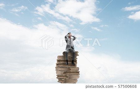 Young man student in glasses dont want to hear anything 57500608