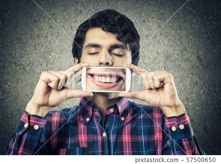 Man with mobile phone Man with mobile phone 57500650