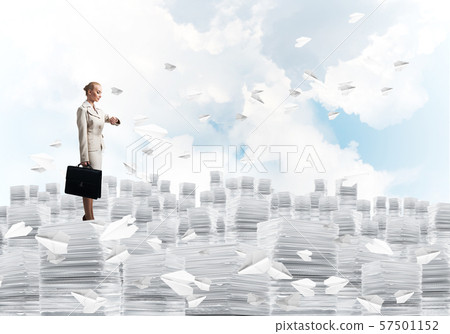 Successful confident business woman in suit. 57501152