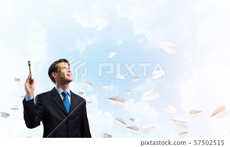 Man having business inspiration Man having business inspiration 57502515