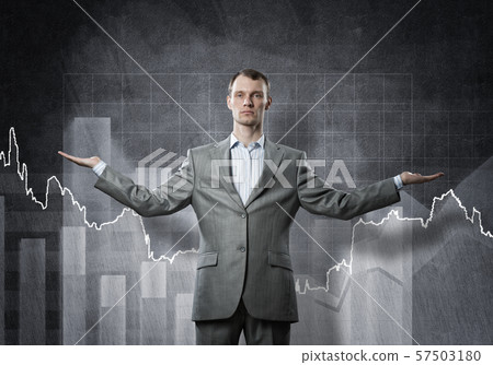 Confident businessman sure in success Confident businessman sure in success 57503180