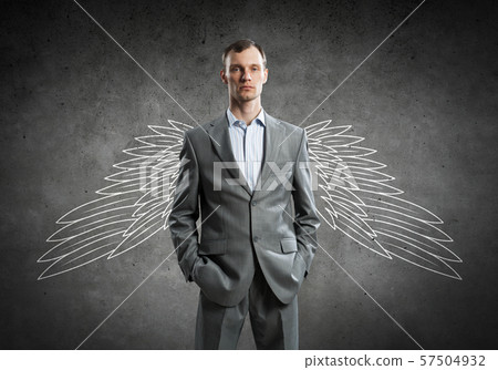 Businessman with wings 57504932