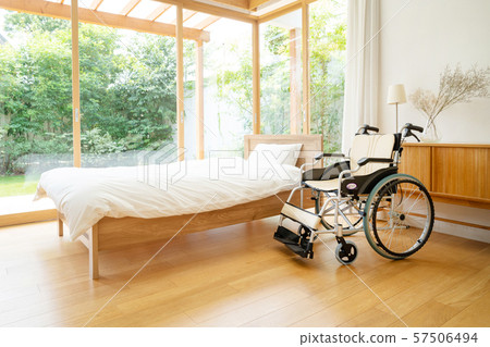 Nursing facility, wheelchair, hospital room, medical image 57506494