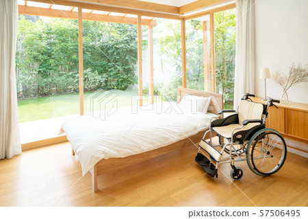 Nursing facility, wheelchair, hospital room, medical image 57506495