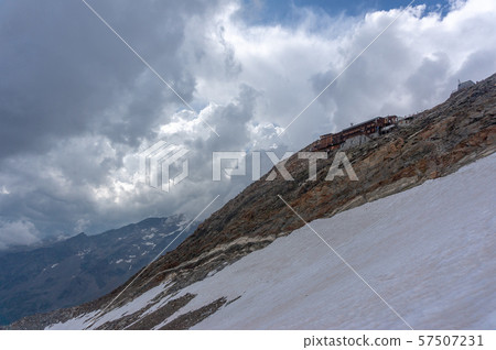 Trekking in Alps stay in a hut 57507231