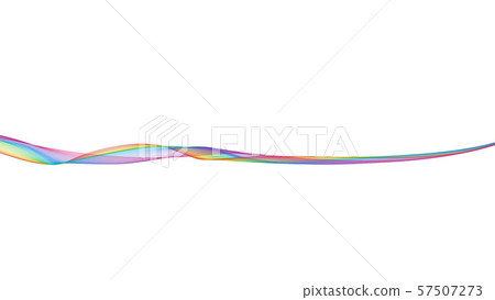 7 color wave background line white background - Stock Illustration ...