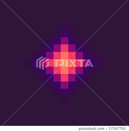 Ultraviolet Star, Shiny Award, Pixel Game Vector 57507792