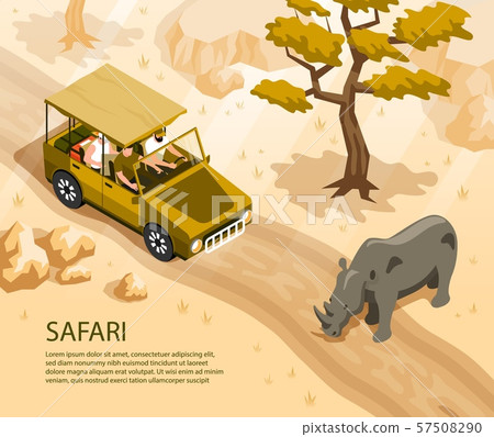 Isometric Safari Illustration 57508290