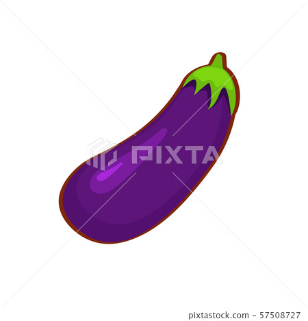 Vector illustration of cartoon eggplant 57508727