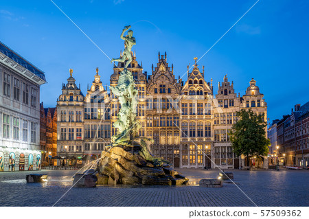 Guildhalls of Grote Markt of Antwerp in Belgium 57509362