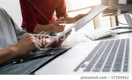 Programmer working in a software development and 57509462