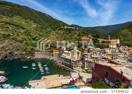 Famous Vernazza village - Cinque Terre - Liguria Italy Famous Vernazza village - Cinque Terre - Liguria Italy 57509632