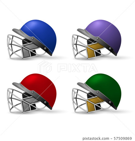 Cricket helmets set with protective grill, cricket 57509869