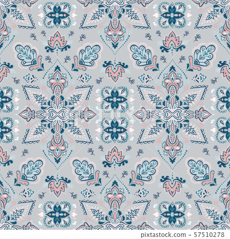 Colorful indian rug paisley ornament pattern design Colorful indian rug paisley ornament pattern design 57510278