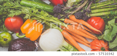 Colorful vegetables on the table 57510342