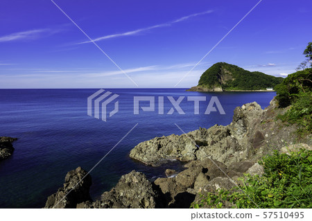 田島釣魚火線Sanin海岸日本開城地質公園Nihonkai豐岡市 田島釣魚火線Sanin海岸日本開城地質公園Nihonkai豐岡市 57510495