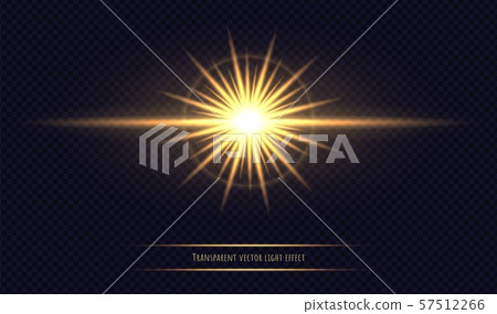 Shining sun flare isolated on dark transparent background. Shining sun flare isolated on dark transparent background. 57512266