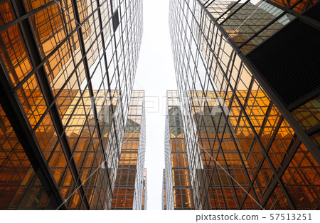 Golden building. Windows glass of modern office Golden building. Windows glass of modern office 57513251