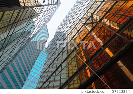 Golden building. Windows glass of modern office Golden building. Windows glass of modern office 57513254