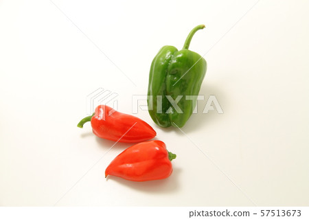 Small red paprika and peppers, summer vegetables, green yellow 57513673