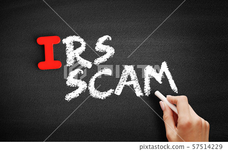 IRS Scam text on blackboard 57514229