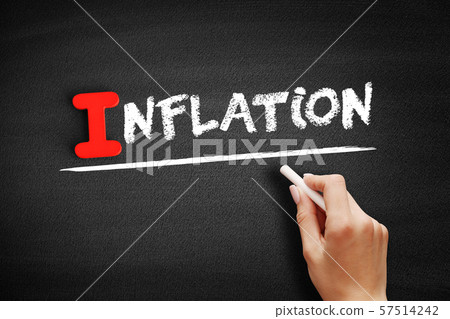 Inflation text on blackboard Inflation text on blackboard 57514242