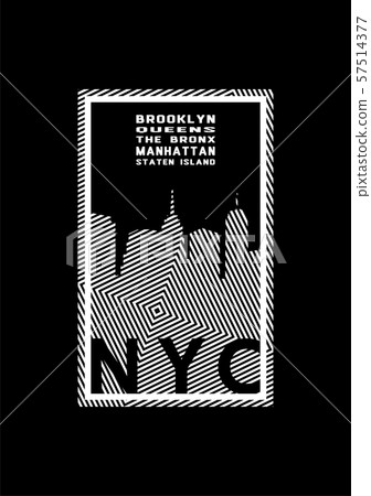 New York City Tshirt Design Tee Print Stock Illustration