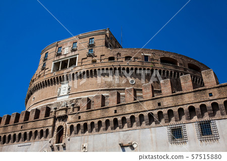 The beautiful Mausoleum of Hadrian also called Sant Angelo Castle built on the year 139 AD 57515880
